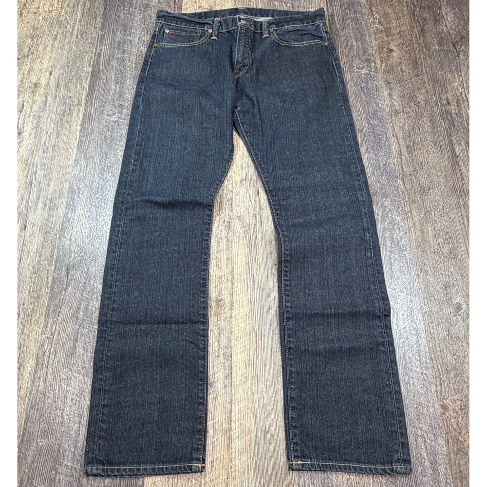 Polo Ralph Lauren Slim Fit Straight Leg Jeans Mens 34x32 Dark Wash Indigo Denim